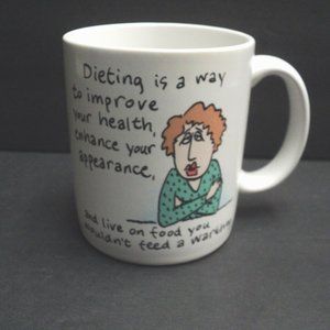Hallmark Shoebox Funny Diet Mug 12 Ounces 1988